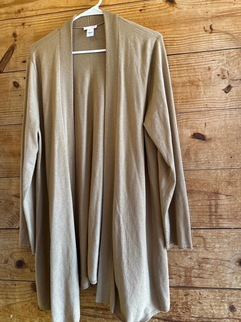 J.Jill Tan Wool Blend Cardigan